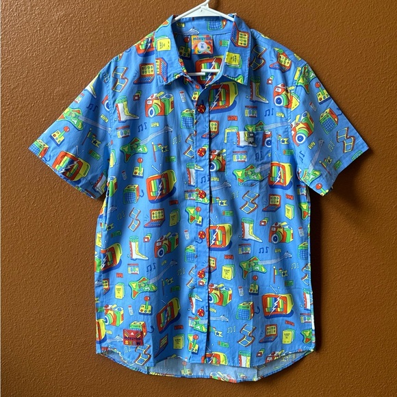 Mokuyobi Graphic Short Sleeve Button Down Shirt Size XL New Without Tags! - Picture 1 of 7